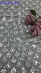 أوراق 3D النسيج الزهري ساكين الشبكة الأنيقة القماش العنقود الفاخرة مناسبة المساء النسيج