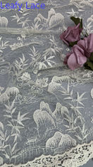 Embroidered Leafy Elegant Floral Lace Fabric for Dressmaking Wedding Gowns Soft Lightweight