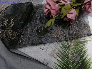صديقة للبيئة خط هندسي ملون التطريز النسيج