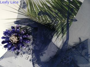 حيوانات البحر البحرية مطرزة شبكة نسيج الدانتيل ثوب الزفاف أقمشة الدانتيل