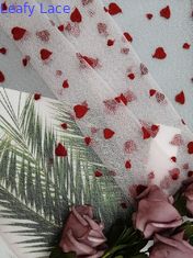 AZO Free Little Girl Red Heart مطرز أقمشة الدانتيل مساء اللباس