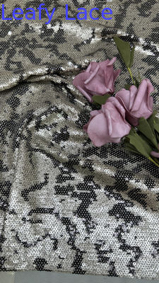 Zebra Pattem Embroidered Sequin Fabric Shinning For Evening Wedding Party Occasion Using