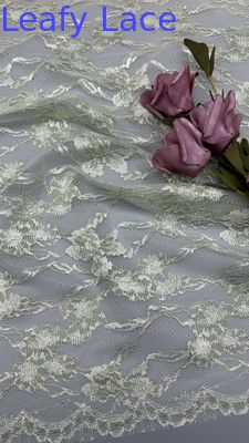 Luxury INS Embroidered Mesh Lace Tulle with Floral Stitching for Elegant Wedding Gowns