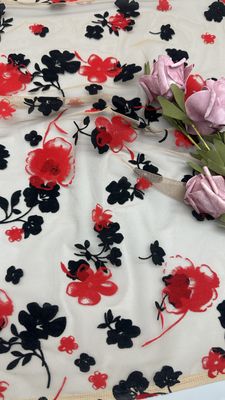 Leafy Luxary Beauty Design Printed Lace Design Factory Fabric Customized Party Fabric