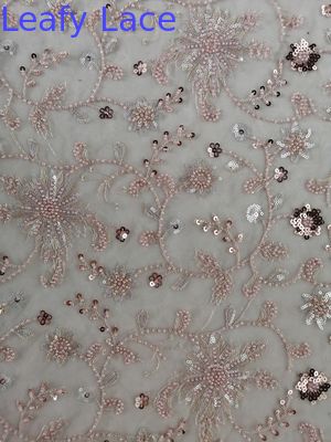 Mesh Beaded Embroidery Fabric