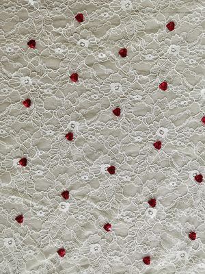 100 Yards Red Heart Party Sequin Embroidered Fabric