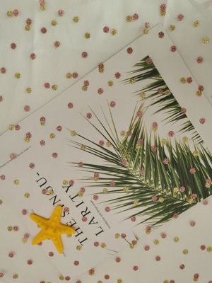 Foil Printed Glitter Tulle Fabric