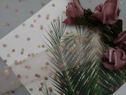 Foil Printed Glitter Tulle Fabric
