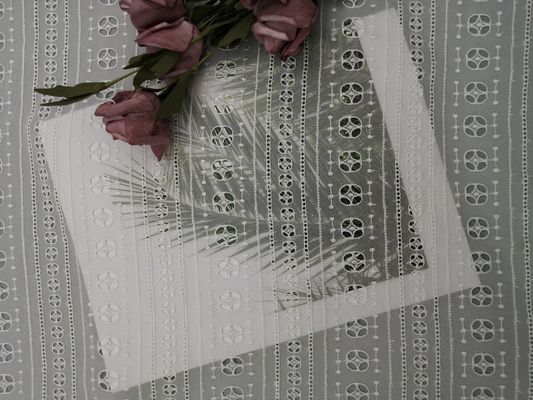 100 Yards Silk Embroidered Eyelet Fabric