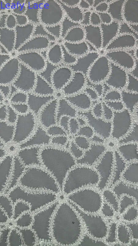 Premium Embroidered Lace Fabric for Wedding Gown Designers  Luxury Eyelash Lace Fabric for Bridal Couture