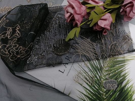 صديقة للبيئة خط هندسي ملون التطريز النسيج