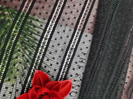 100 ياردة 100٪ بوليستر مطوي شبكة منقط دانتيل نسيج