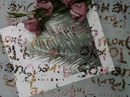 قماش دانتيل مطبوع شبكي من التول الملون لفستان سهرة