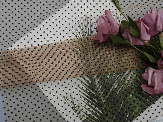 أسود دوت يتدفقون تول شبكة نسيج شبكي متدفق