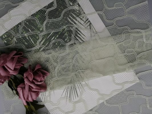 شبكة التطريز الفرنسية شانتيلي نسيج الدانتيل الهندسي