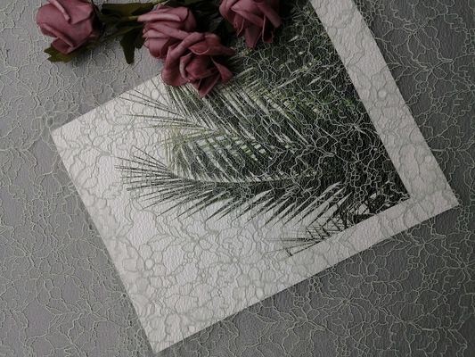 100 ٪ البوليستر حبال أقمشة الدانتيل حسب الطلب اللون المطرزة النسيج