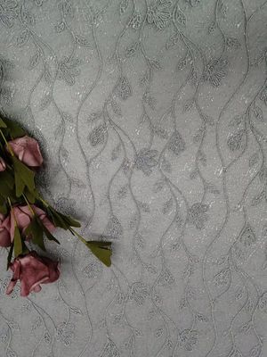 3D الأزهار تول أقمشة الدانتيل والتطريز للحزب اللباس