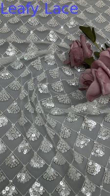 أوراق 3D النسيج الزهري ساكين الشبكة الأنيقة القماش العنقود الفاخرة مناسبة المساء النسيج