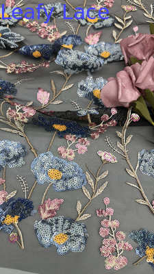 قماش دانتيل مطرز بالترتر شبكي أنيق مخصص مجموعة جديدة من الأقمشة